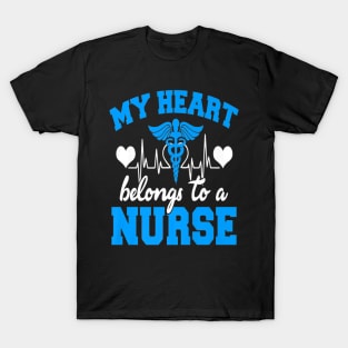 Funny My Heart Belongs To A Nurse Tshirt T-Shirt